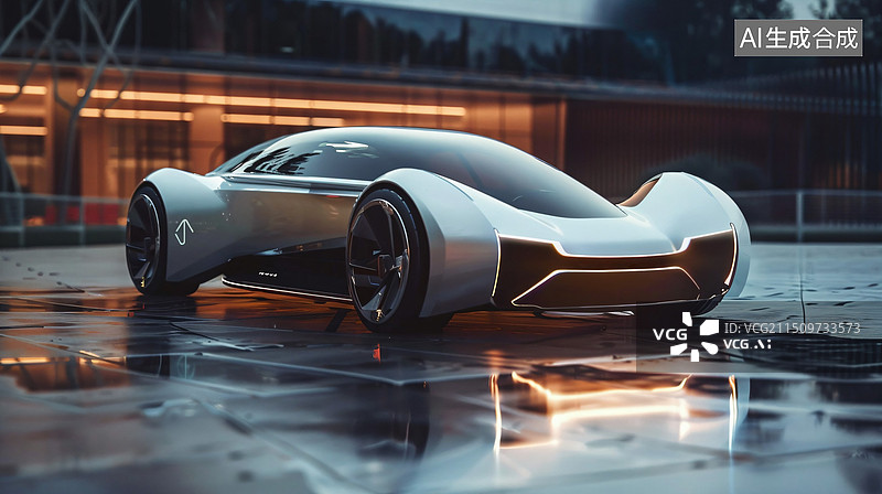 【AI数字艺术】未来概念汽车场景图片素材