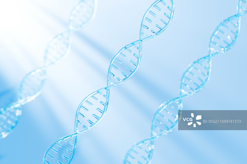 3D渲染的细胞分子DNA精华图片素材