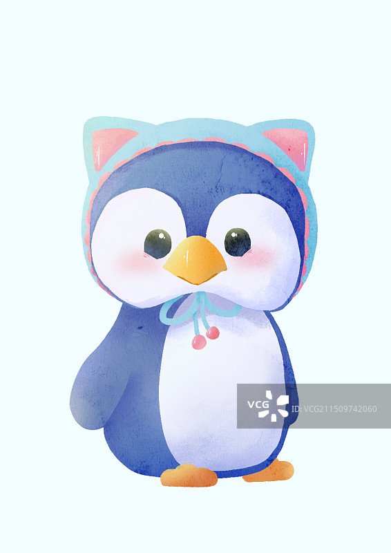 可爱卡通企鹅插画图片素材