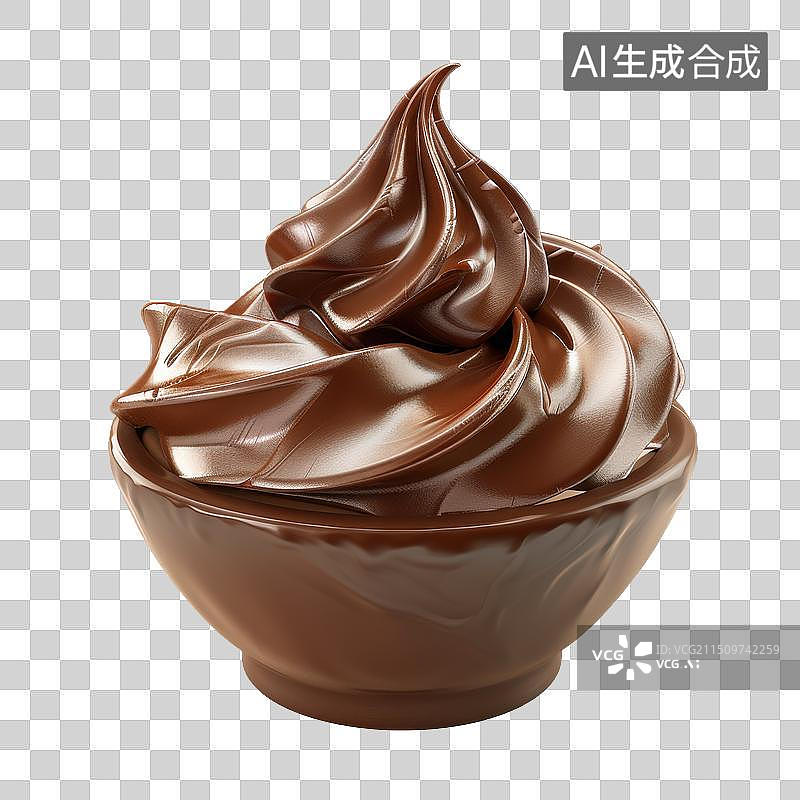 【AI数字艺术】巧克力冰淇淋图片素材