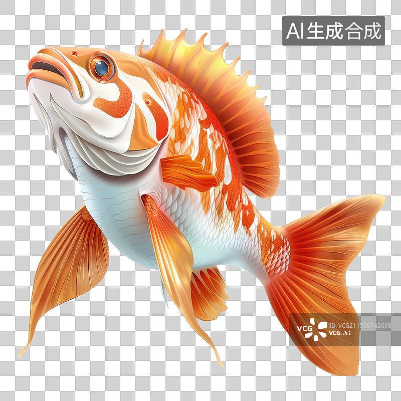 【AI数字艺术】3D渲染美味的鱼图片素材
