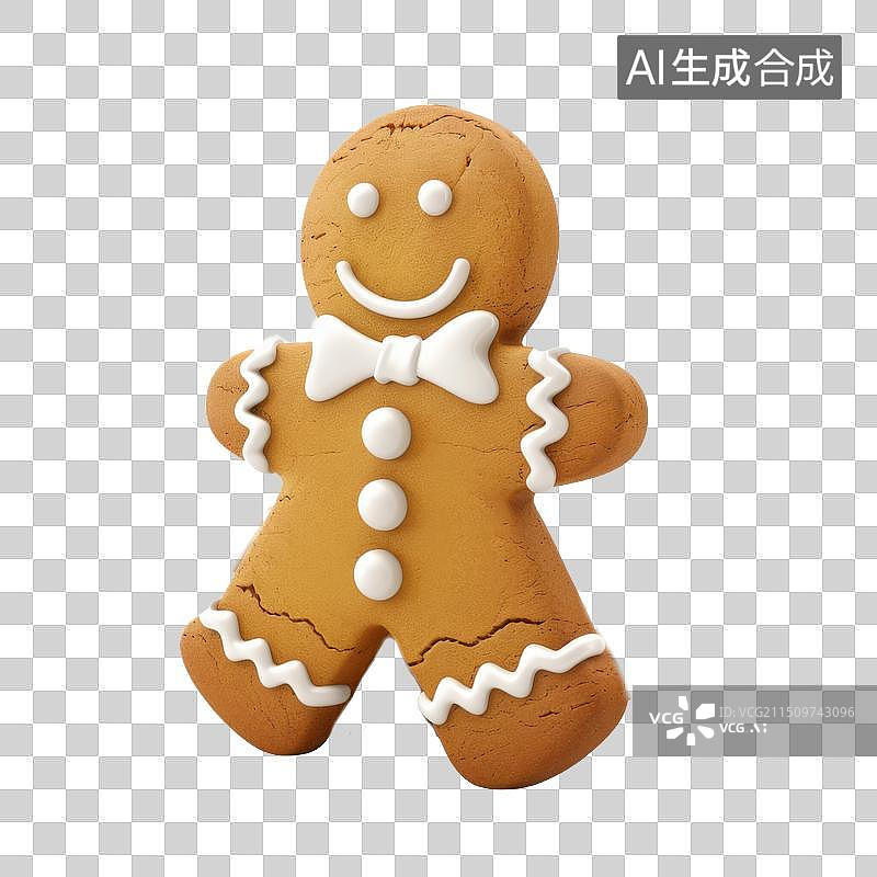 【AI数字艺术】3D渲染美味的姜饼图片素材