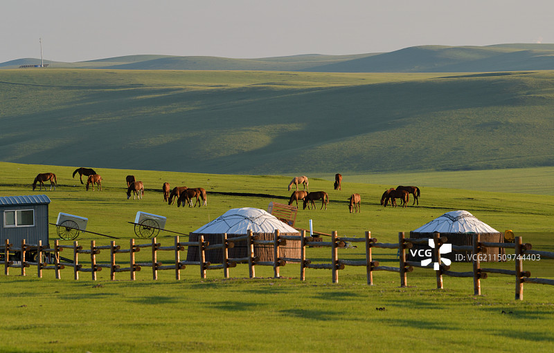 牧场蒙古包图片素材