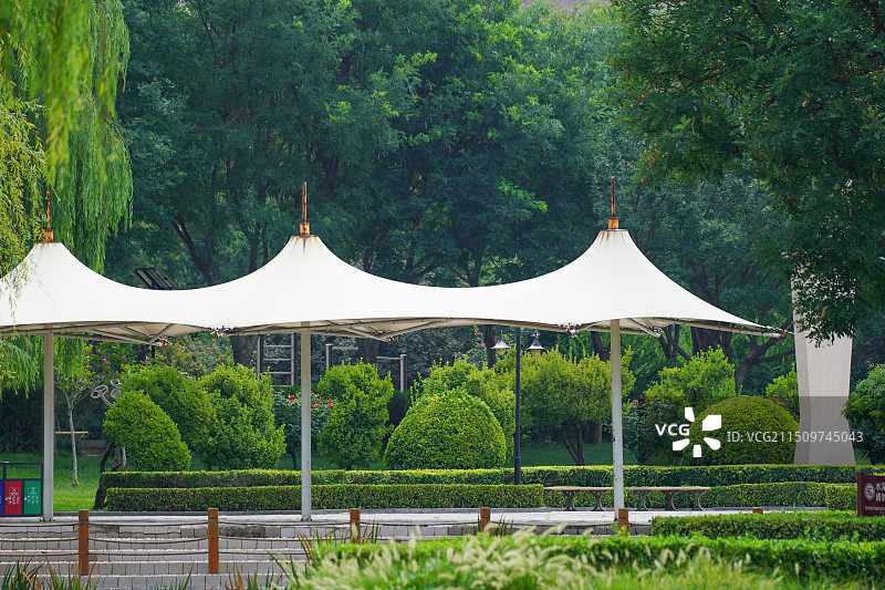 公园遮阳棚图片素材