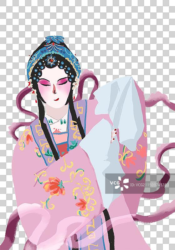 传统文化昆曲京剧表演女孩图片素材