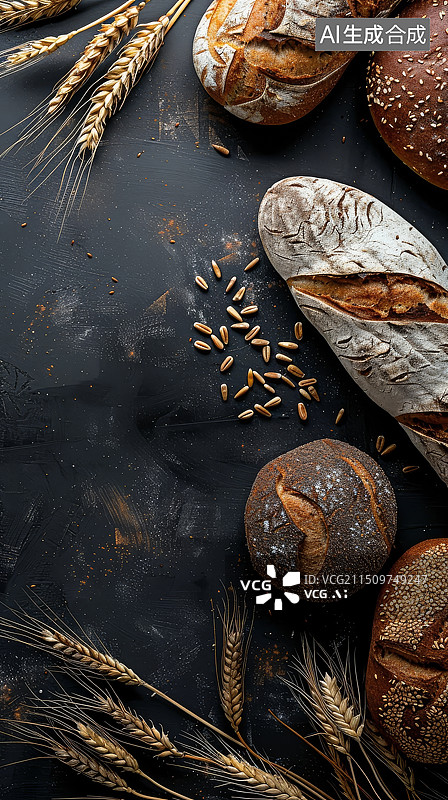 【AI数字艺术】面包系列图片素材
