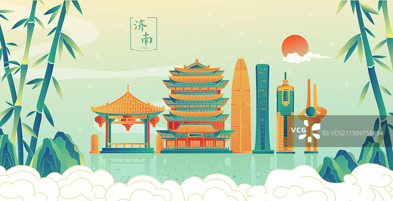 中国风城市泉州竹林复古打卡旅游地标图片素材
