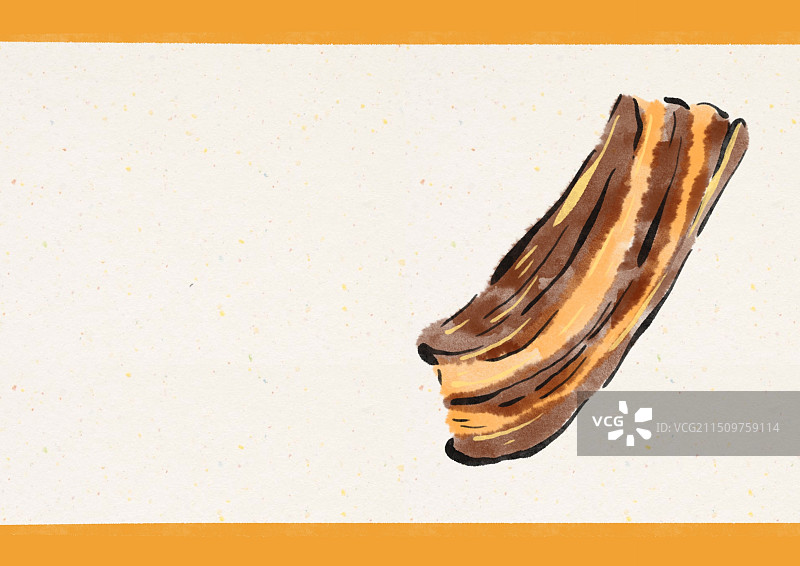 水墨风徐州美食插画-把子肉图片素材