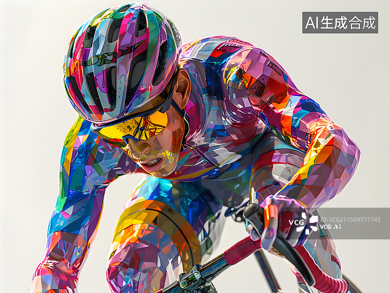 【AI数字艺术】自行车运动项目骑行比赛图片素材