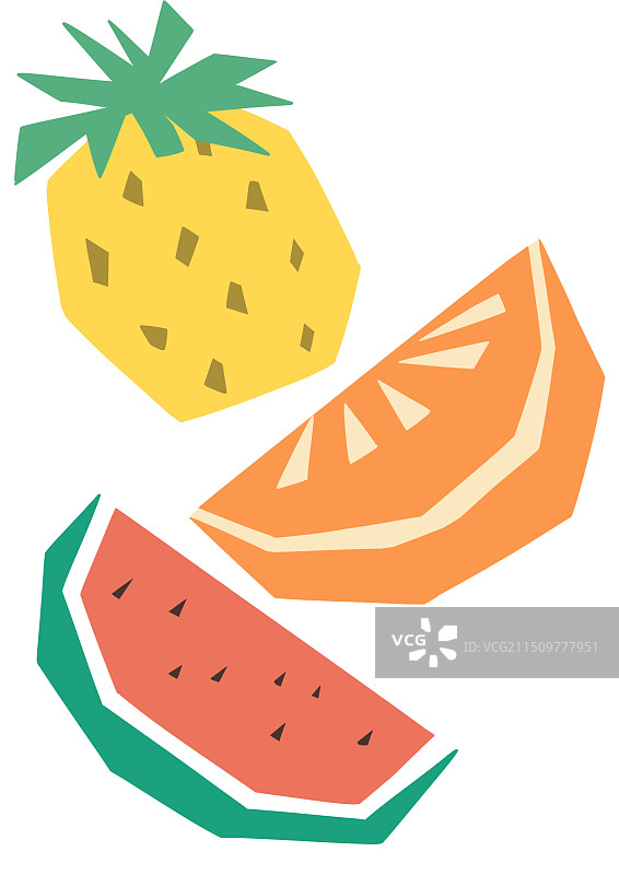 水果组合插画图片素材