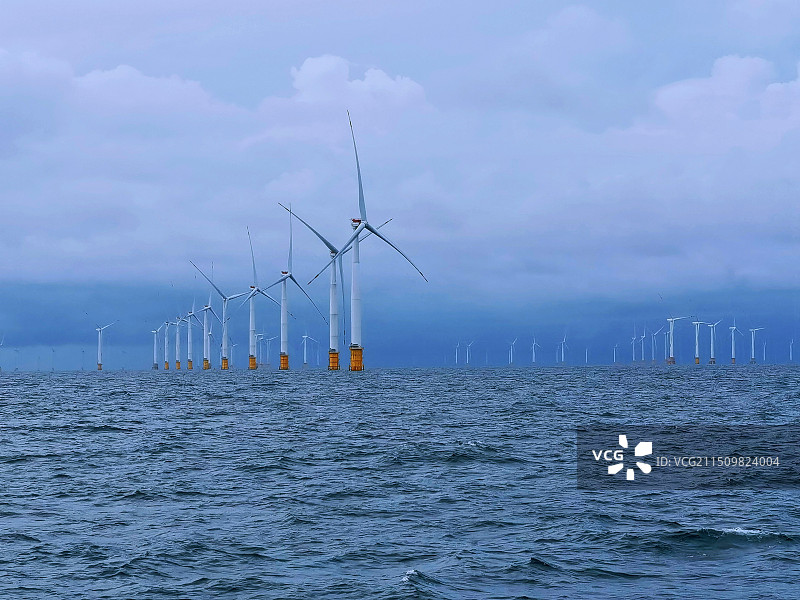 广东阳江海上风电项目风电场图片素材