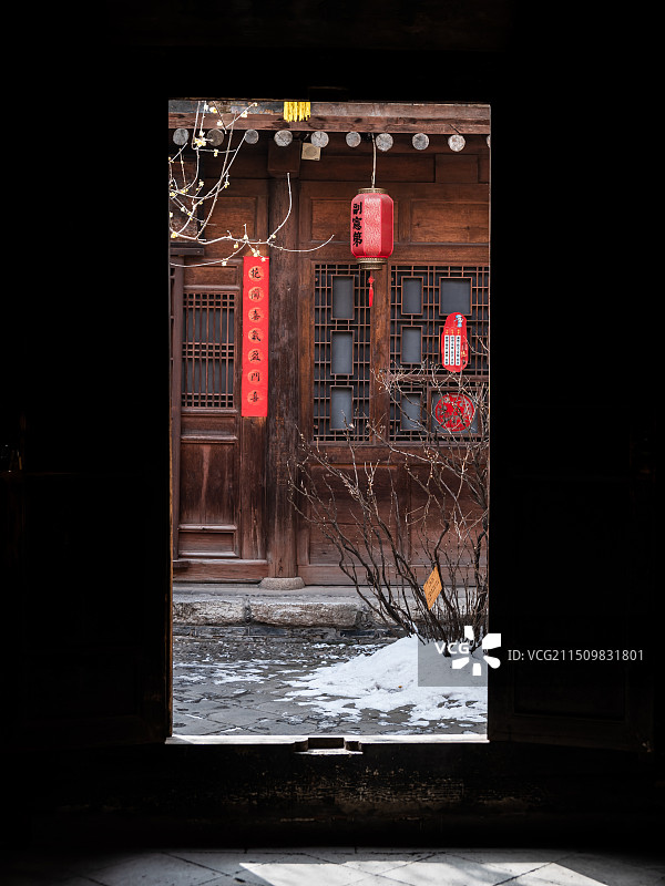 天水胡氏古民居建筑图片素材