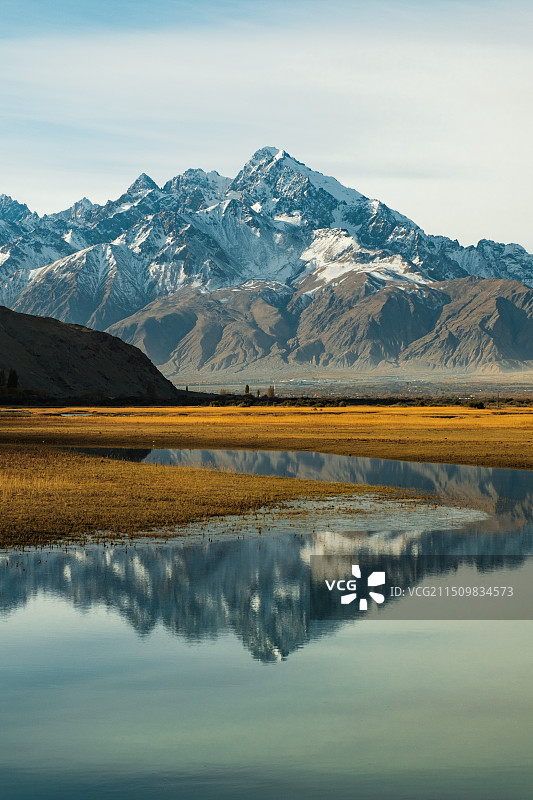 喀什塔什库尔干塔合曼湿地公园|帕米尔高原上的美丽秘境图片素材