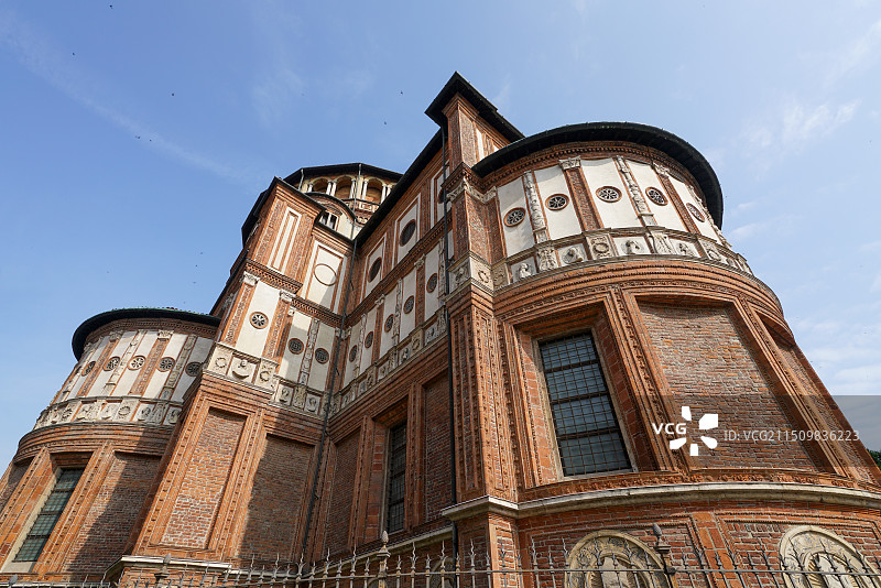 意大利 米兰 圣玛丽亚感恩教堂 最后的晚餐 达芬奇图片素材