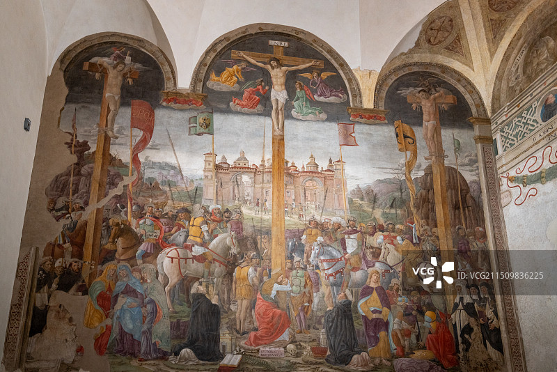 意大利 米兰 圣玛丽亚感恩教堂 教堂壁画图片素材