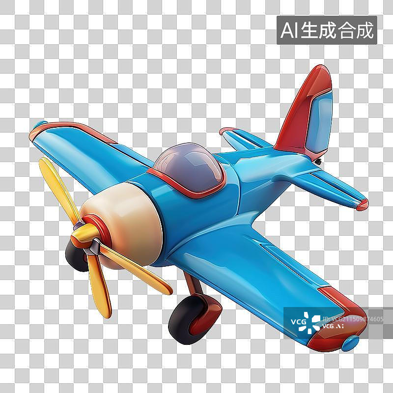 【AI数字艺术】卡通小飞机图片素材