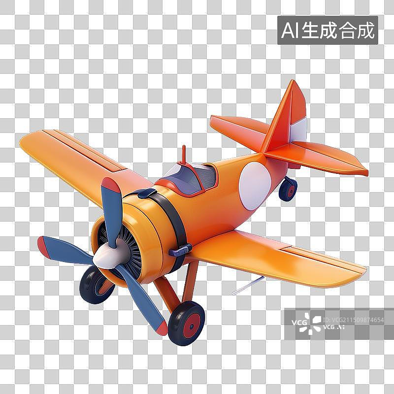 【AI数字艺术】卡通小飞机图片素材