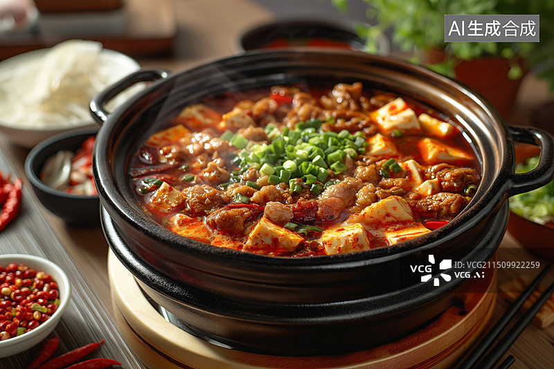 【AI数字艺术】中国美食麻辣香锅图片素材