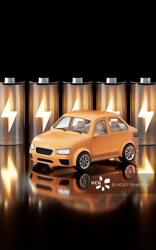 汽车与新能源电池三维渲染图片素材