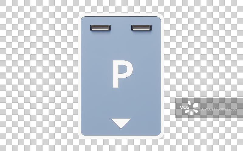 空的停车场车位三维渲染图片素材