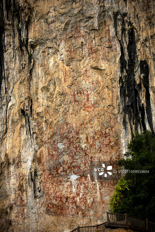 广西崇左花山岩画图片素材