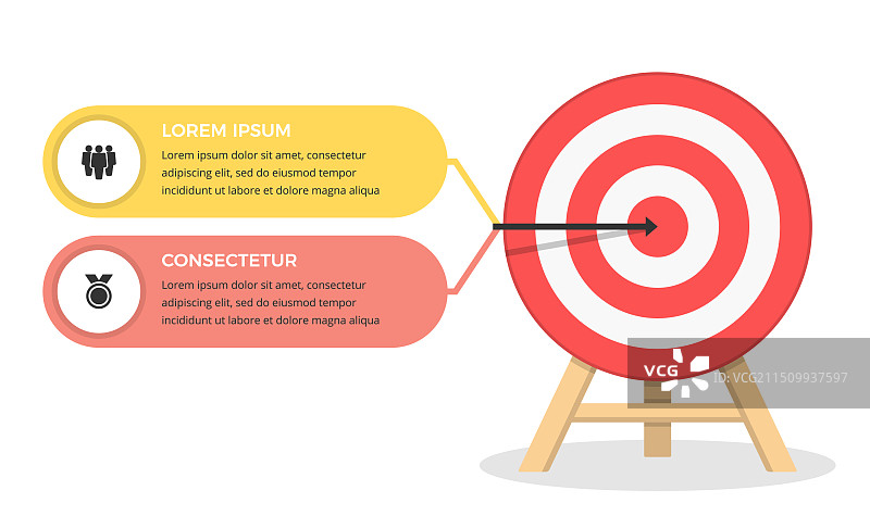 带有两个文本元素的目标图片素材