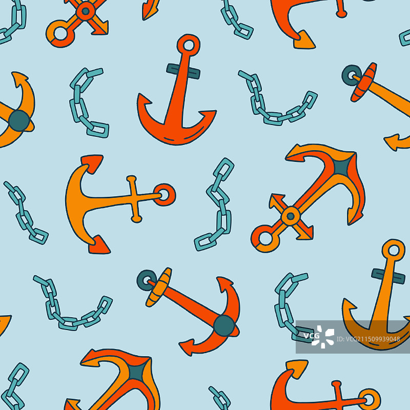 用于印刷的船锚链钢无缝图案图片素材