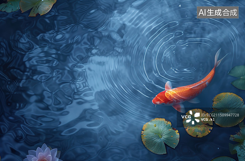 【AI数字艺术】鲤鱼背景图片素材
