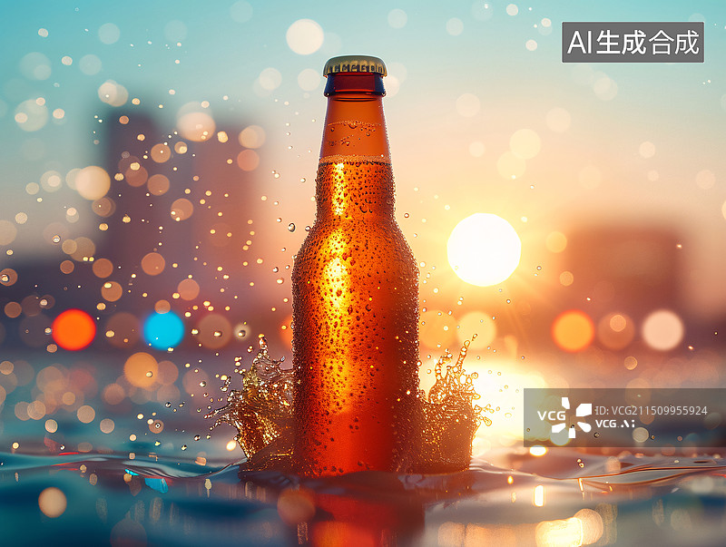 【AI数字艺术】夏天啤酒节促销活动狂欢节夏日庆典概念插图图片素材