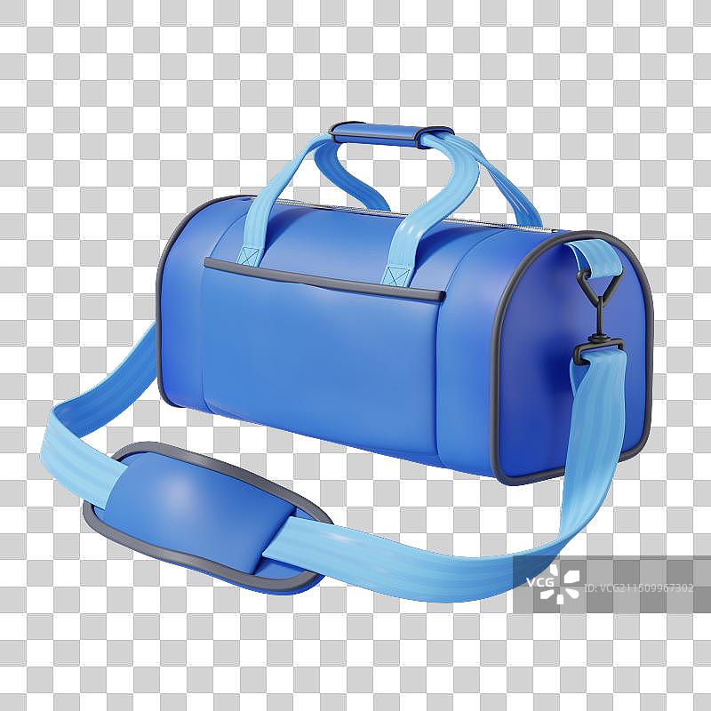 3D蓝色运动包图片素材