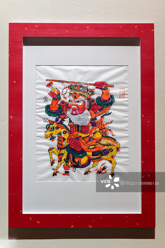 年画《岐山脚》 开封市博物馆藏 山东博物馆“沿着运河看年画”特展图片素材