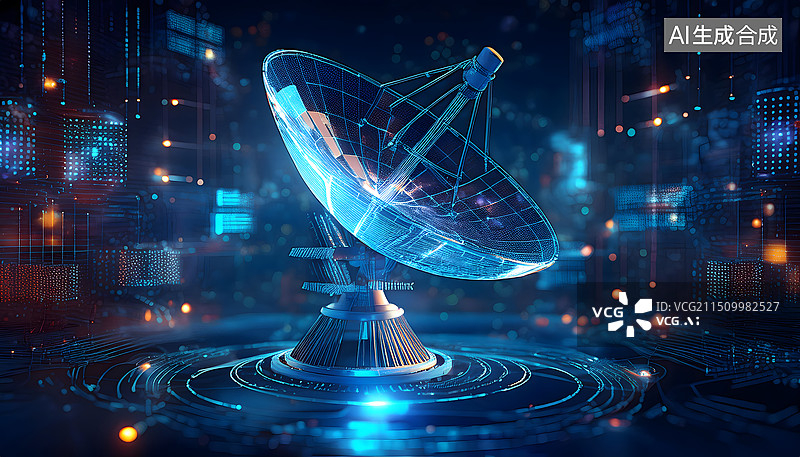 【AI数字艺术】卫星通讯科技数据传输图片素材
