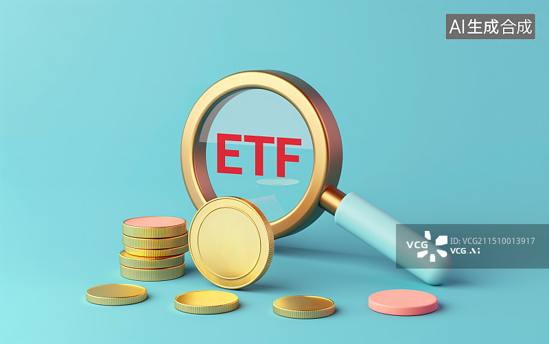 【AI数字艺术】ETF指数基金概念图片素材