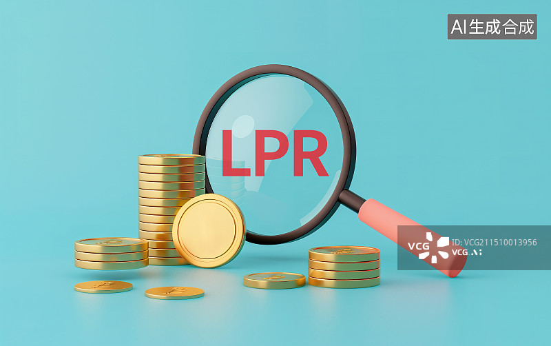 【AI数字艺术】LPR贷款市场报价利率图片素材