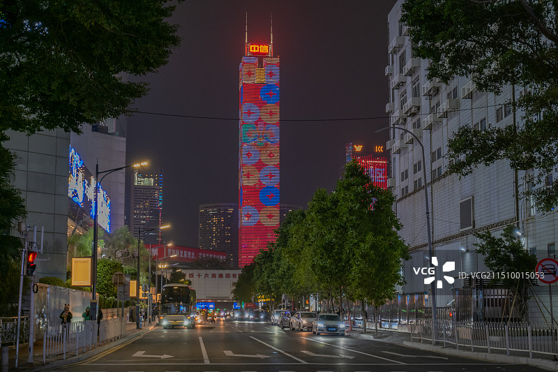 广州天河城中信广场夜景图片素材