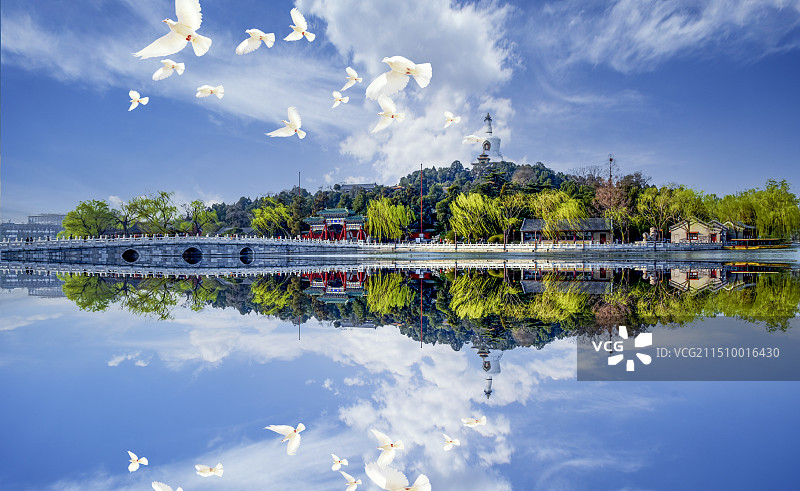 北海公园的春天图片素材