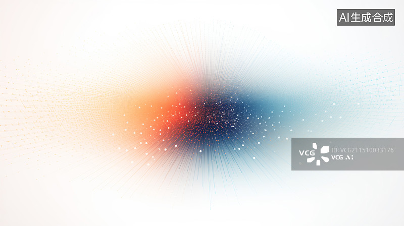 【AI数字艺术】光点与线条的抽象艺术图片素材