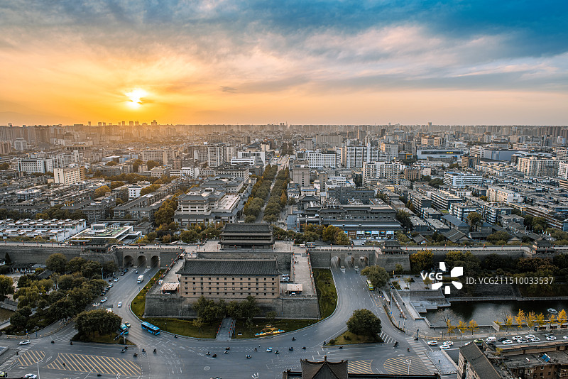 西安城墙图片素材