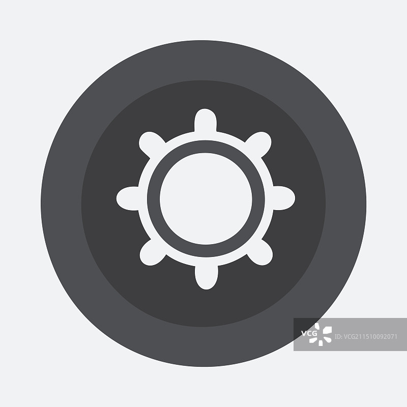 用于Web和移动设备的现代扁平风格设置图标图片素材