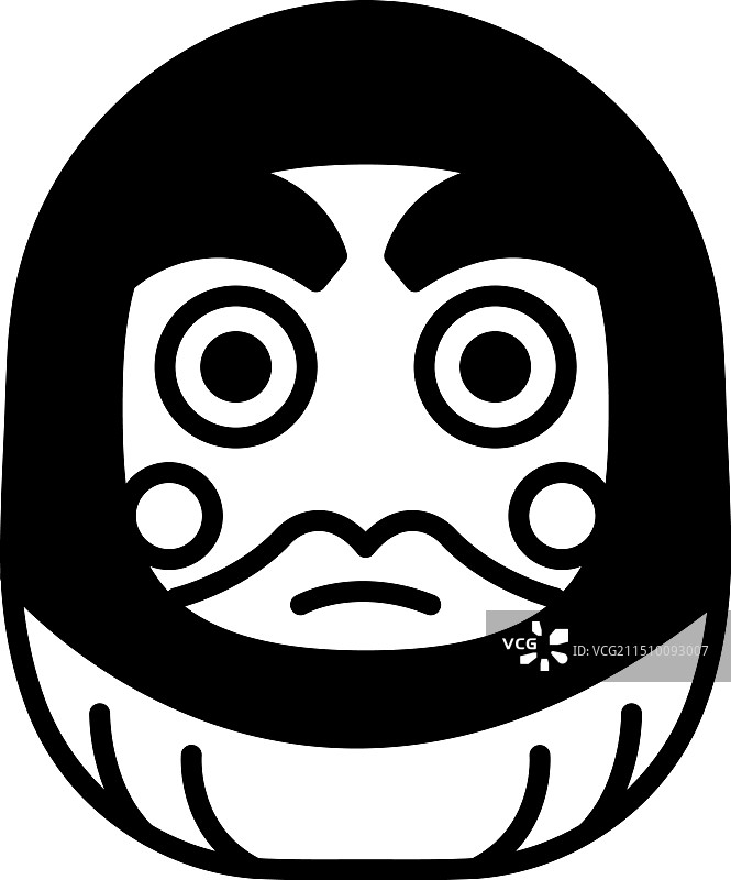 达摩面具线条风格icon或logo图片素材