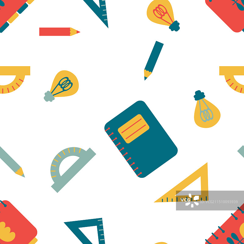 返校主题元素无缝图案图片素材