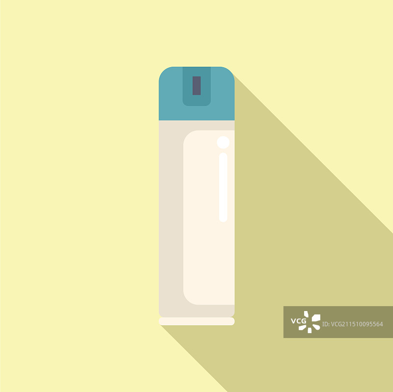站在黄色背景上的喷雾瓶图片素材