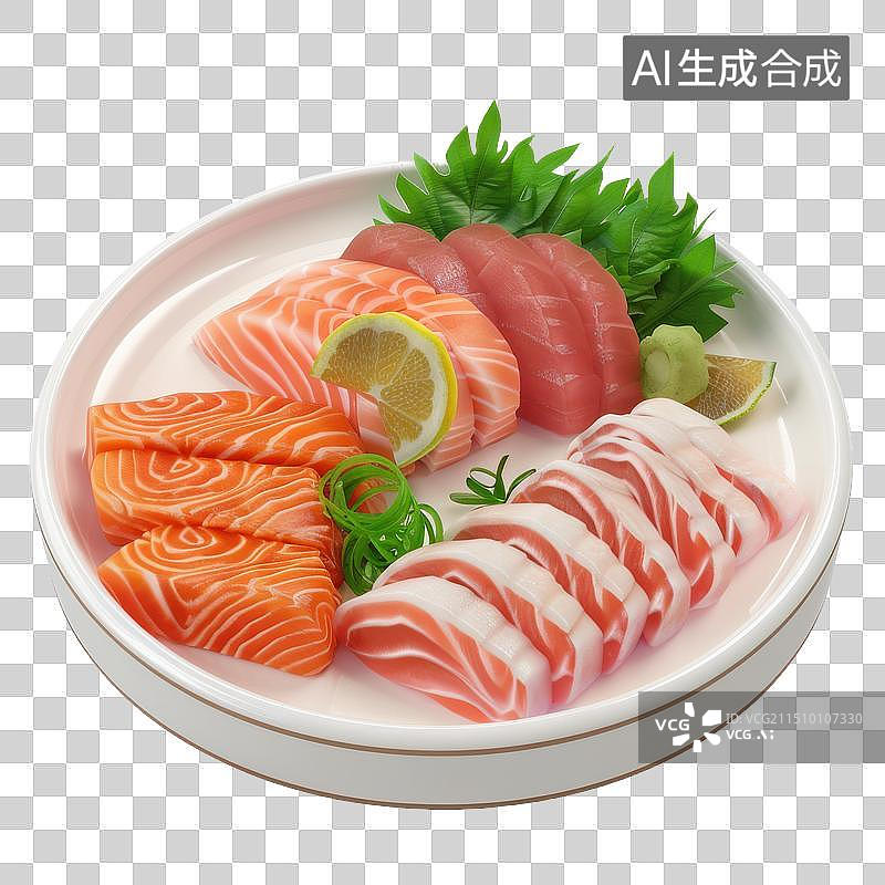 【AI数字艺术】美味的日式刺身图片素材