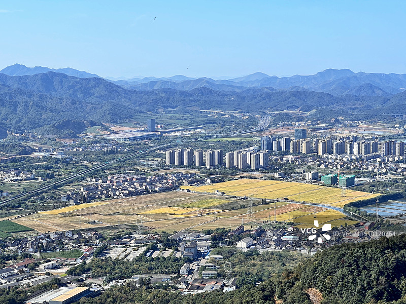绍兴香炉峰上俯瞰图片素材