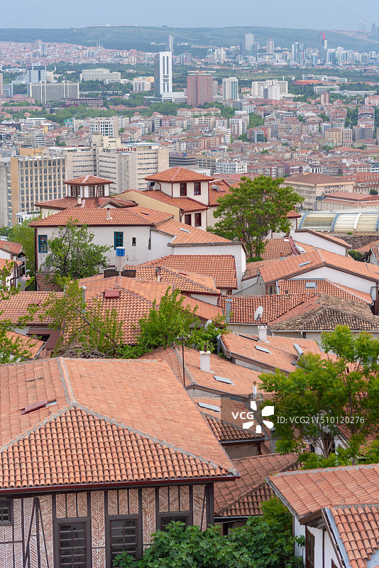 土耳其安卡拉-安卡拉城堡-城市天际线图片素材