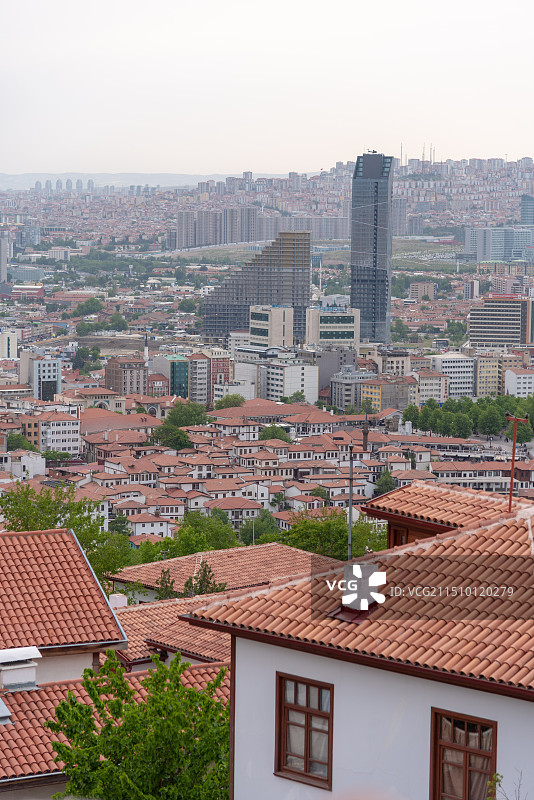 土耳其安卡拉-安卡拉城堡-城市天际线图片素材