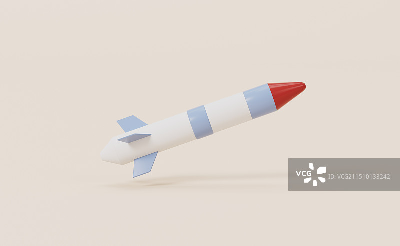 卡通导弹3D插画图片素材