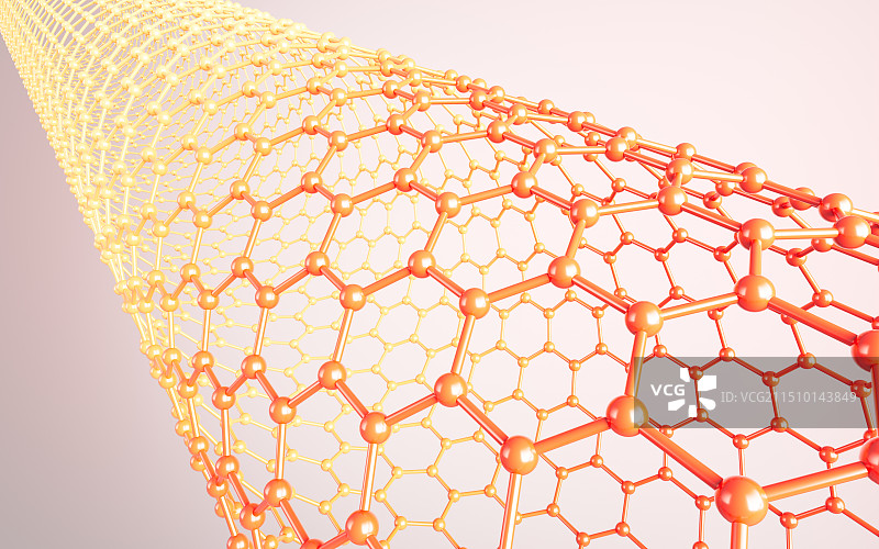 碳纳米管纳米技术纳米材料3D渲染图片素材