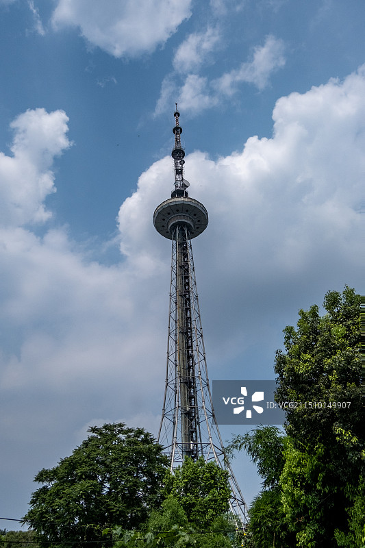 四川绵阳地标电视塔各角度景观图片图片素材