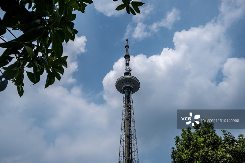 四川绵阳地标电视塔各角度景观图片图片素材